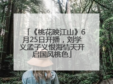 《桃花映江山》6月25日开播，刘学义孟子义恨海情天开启国风桃色