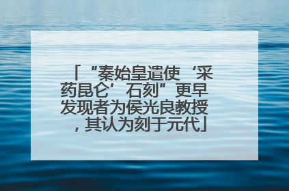 “秦始皇遣使‘采药昆仑’石刻”更早发现者为侯光良教授，其认为刻于元代
