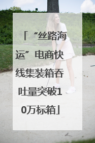 “丝路海运”电商快线集装箱吞吐量突破10万标箱