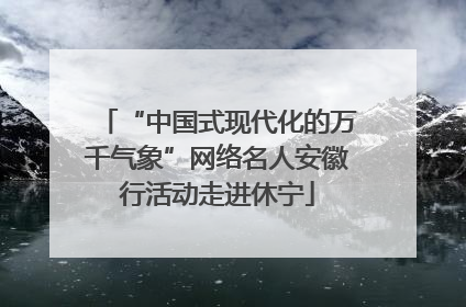 “中国式现代化的万千气象”网络名人安徽行活动走进休宁