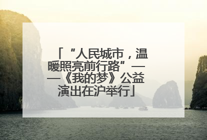 “人民城市，温暖照亮前行路”——《我的梦》公益演出在沪举行
