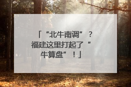 “北牛南调”？福建这里打起了“牛算盘”！