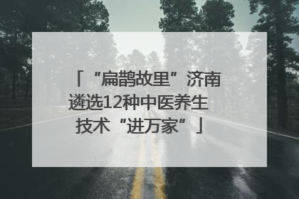 “扁鹊故里”济南遴选12种中医养生技术“进万家”
