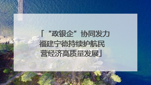 “政银企”协同发力 福建宁德持续护航民营经济高质量发展