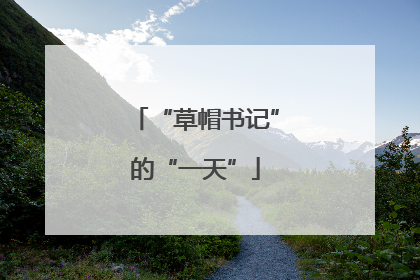 “草帽书记”的“一天”