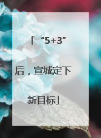 “5+3”后，宣城定下新目标