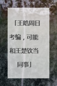王皓周日考编，可能和王楚钦当同事