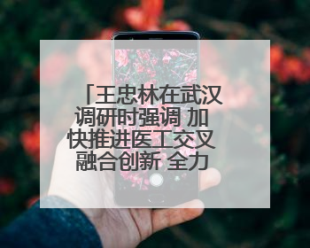 王忠林在武汉调研时强调 加快推进医工交叉融合创新 全力保障人民群众生命健康