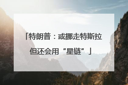 特朗普：或挪走特斯拉 但还会用“星链”