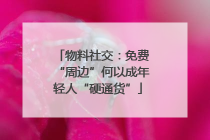 物料社交：免费“周边”何以成年轻人“硬通货”