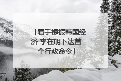 着手提振韩国经济 李在明下达首个行政命令