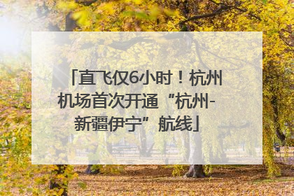 直飞仅6小时！杭州机场首次开通“杭州-新疆伊宁”航线
