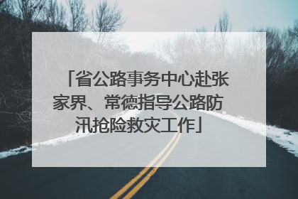 省公路事务中心赴张家界、常德指导公路防汛抢险救灾工作