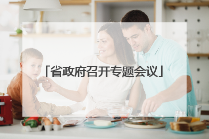 省政府召开专题会议