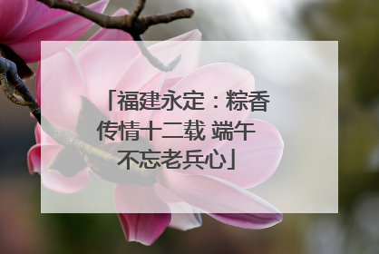 福建永定：粽香传情十二载 端午不忘老兵心