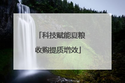 科技赋能夏粮收购提质增效