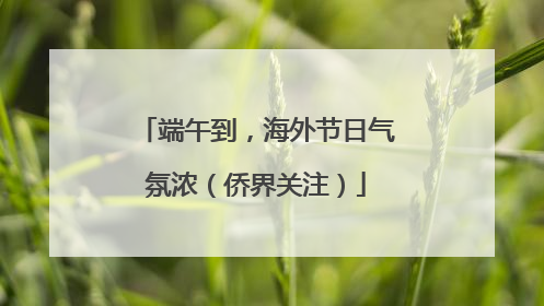 端午到，海外节日气氛浓（侨界关注）