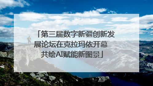 第三届数字新疆创新发展论坛在克拉玛依开幕 共绘AI赋能新图景