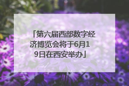 第六届西部数字经济博览会将于6月19日在西安举办