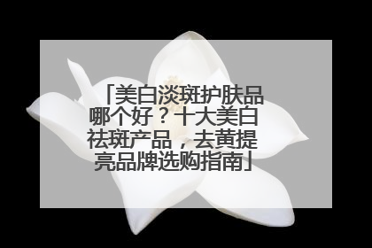 美白淡斑护肤品哪个好？十大美白祛斑产品，去黄提亮品牌选购指南