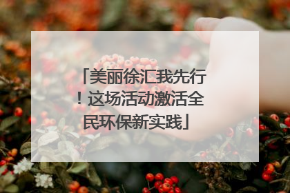 美丽徐汇我先行！这场活动激活全民环保新实践