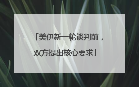 美伊新一轮谈判前，双方提出核心要求