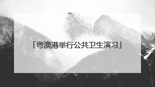 粤澳港举行公共卫生演习