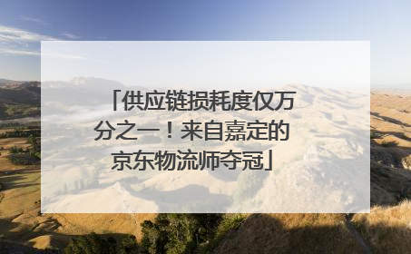供应链损耗度仅万分之一！来自嘉定的京东物流师夺冠