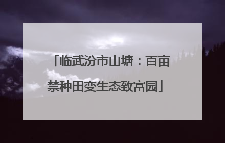 临武汾市山塘：百亩禁种田变生态致富园