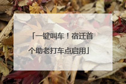 一键叫车！宿迁首个助老打车点启用