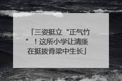 三姿挺立“正气竹”！这所小学让清廉在挺拔脊梁中生长