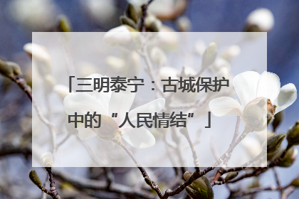 三明泰宁：古城保护中的“人民情结”