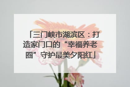 三门峡市湖滨区：打造家门口的“幸福养老圈”守护最美夕阳红
