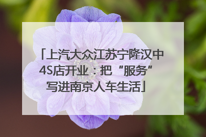 上汽大众江苏宁隆汉中4S店开业：把“服务”写进南京人车生活