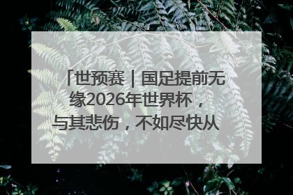 世预赛｜国足提前无缘2026年世界杯，与其悲伤，不如尽快从选帅开始重建