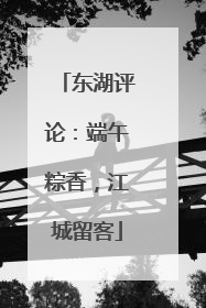 东湖评论：端午粽香，江城留客