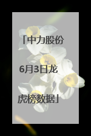 中力股份6月3日龙虎榜数据