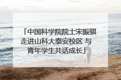 中国科学院院士宋振骐走进山科大泰安校区 与青年学生共话成长
