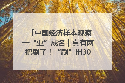 中国经济样本观察·一“业”成名｜真有两把刷子！“刷”出30亿级“颜值经济”