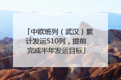 中欧班列（武汉）累计发运510列，提前完成半年发运目标