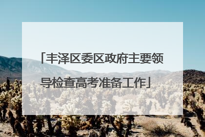 丰泽区委区政府主要领导检查高考准备工作