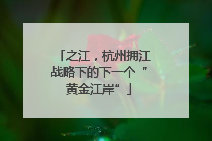 之江，杭州拥江战略下的下一个“黄金江岸”