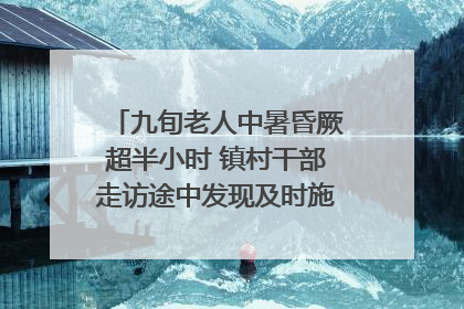 九旬老人中暑昏厥超半小时 镇村干部走访途中发现及时施救｜看见正能量