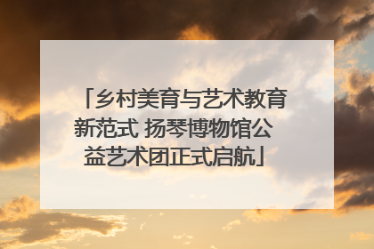 乡村美育与艺术教育新范式 扬琴博物馆公益艺术团正式启航