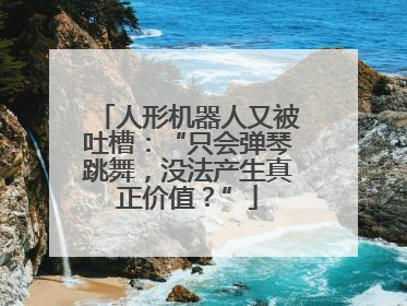 人形机器人又被吐槽：“只会弹琴跳舞，没法产生真正价值？”