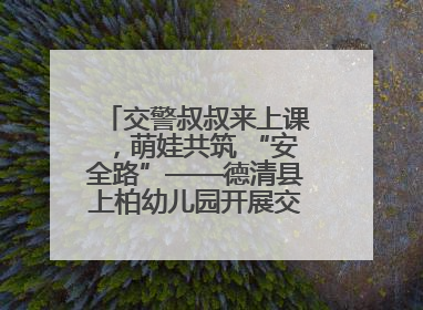 交警叔叔来上课，萌娃共筑 “安全路”——德清县上柏幼儿园开展交通安全课