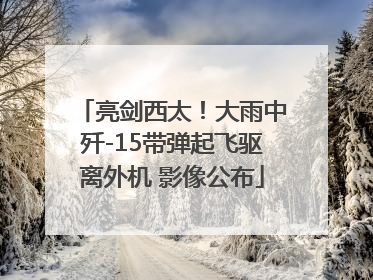 亮剑西太！大雨中歼-15带弹起飞驱离外机 影像公布