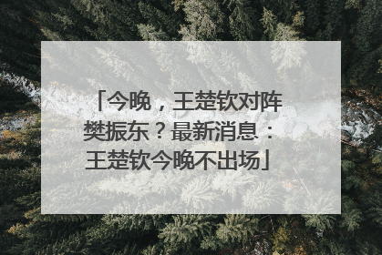 今晚，王楚钦对阵樊振东？最新消息：王楚钦今晚不出场