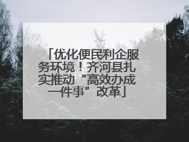 优化便民利企服务环境！齐河县扎实推动“高效办成一件事”改革