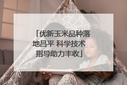 优新玉米品种落地昌平 科学技术指导助力丰收
